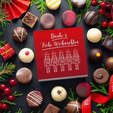 Danke & Frohe Weihnachten - Pralinen, ohne Alkohol handmade