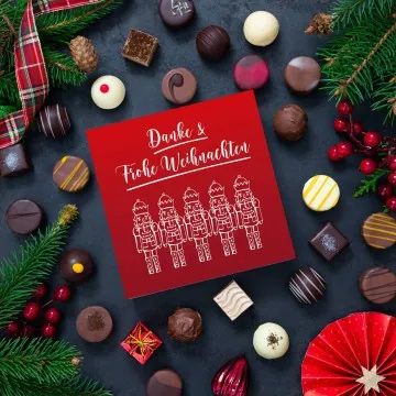 Danke & Frohe Weihnachten L - Pralinen, ohne Alkohol handmade