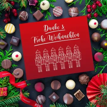 Danke & Frohe Weihnachten XL - Pralinen, ohne Alkohol handmade