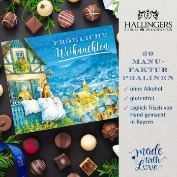 Fröhliche Weihnachten Frau Holle XL - Pralinen, ohne Alkohol handmade
