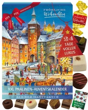 Adventskalender Weihnachtszeit - Pralinen, ohne Alkohol handmade