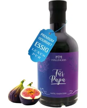 Für Papa (3% SäureDattel-Feigen-Essig) - Gourmet-Essig, in Geschenk-Flasche