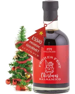 Frohes Fest (3% SäureWinter Balsamico) - Gourmet-Essig, in Geschenk-Flasche