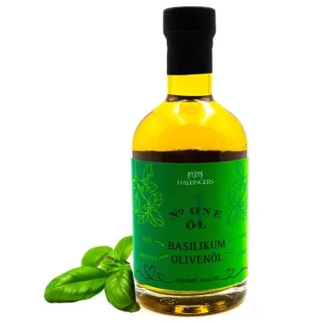 No. 1 (Natives Olivenöl Basilikum) - Premium-Öl, in Geschenk-Flasche