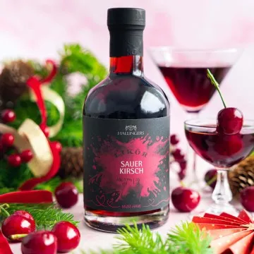 Mandel-Kirsch (17% vol.) - Premium-Likör, in Geschenk-Flasche