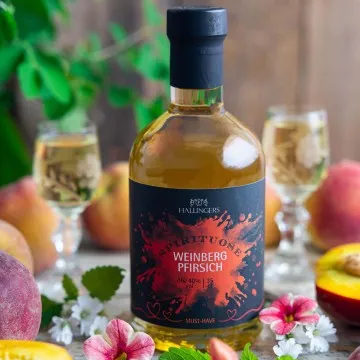 Alter Weinbergpfirsich (40% vol.) - Premium-Likör, in Geschenk-Flasche