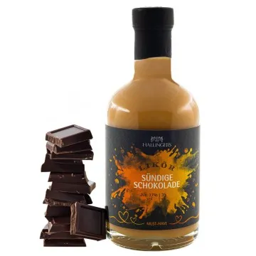 Schokolade (17% vol.) - Edel-Sahnelikör, in Geschenk-Flasche