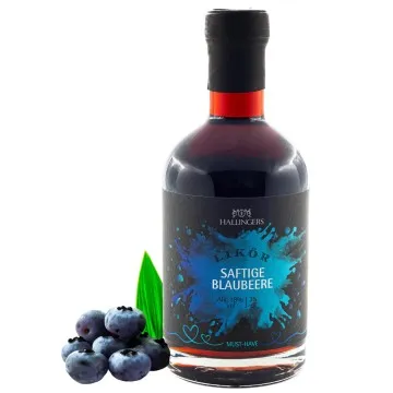 Blaubeere (18% vol.) - Premium-Likör, in Geschenk-Flasche
