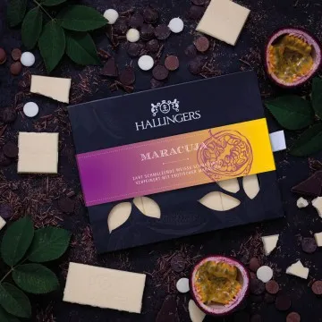 Weiße Tafel Maracuja (Maracuja) - Weiße Schokolade, handmade ohne Alkohol