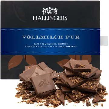 Vollmilch-Tafel Pur (Pur) - Schokolade, handmade ohne Alkohol