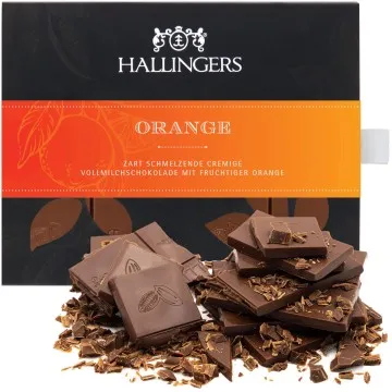 Vollmilch-Tafel Orange (Orange) - Schokolade, handmade ohne Alkohol