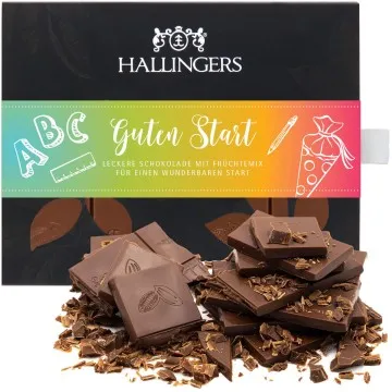 Vollmilch-Tafel Guten Start (Mango-Vanille) - Schokolade, handmade ohne Alkohol