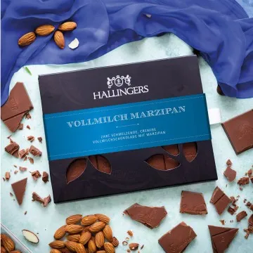 Vollmilch-Tafel Marzipan (Marzipan) - Schokolade, handmade ohne Alkohol
