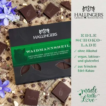 Zartbitter-Tafel Waidmannsheil (Pur 85%) - Vegane Schokolade, handmade ohne Alkohol