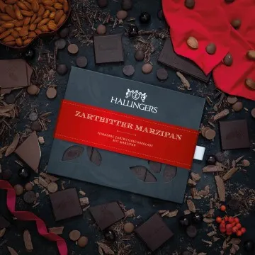 Zartbitter-Tafel Marzipan (Marzipan) - Vegane Schokolade, handmade ohne Alkohol