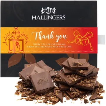 Vollmilch-Tafel Thank You (Pur) - Schokolade, handmade ohne Alkohol
