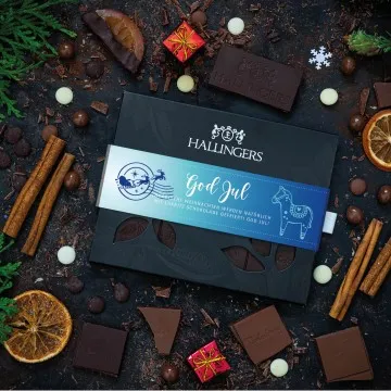 Zartbitter-Tafel God Jul (Lakritz) - Vegane Schokolade, handmade ohne Alkohol
