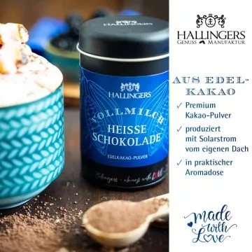 Vollmilch (Edelvollmilch) - Trinkschokolade, Edelkakao ohne Alkohol