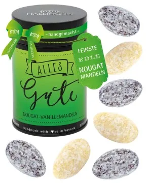 Alles Gute - Nougat-Mandeln, handmade ohne Alkohol