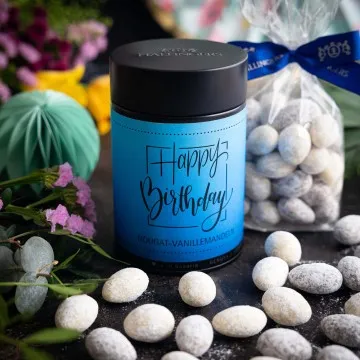 Happy Birthday - Nougat-Mandeln, handmade ohne Alkohol