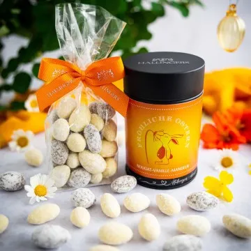 Fröhliche Ostern - Nougat-Mandeln, handmade ohne Alkohol