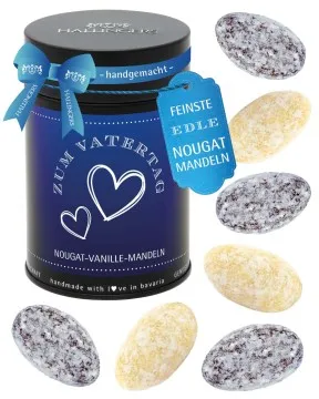 Zum Vatertag - Nougat-Mandeln, handmade ohne Alkohol