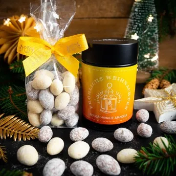 Fröhliche Weihnachten - Nougat-Mandeln, handmade ohne Alkohol