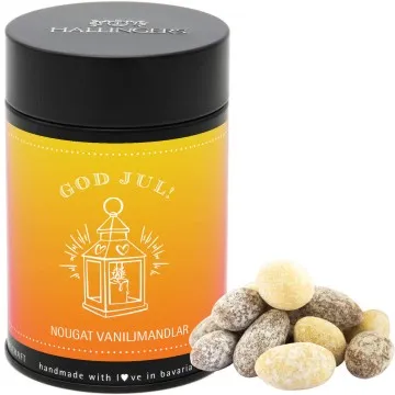 God Jul, yellow - Nougat-Mandeln, handmade ohne Alkohol