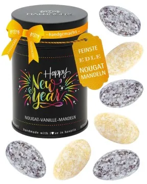 Happy New Year - Nougat-Mandeln, handmade ohne Alkohol