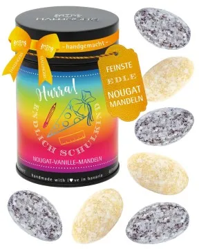 Hurra! Endlich Schulkind - Nougat-Mandeln, handmade ohne Alkohol