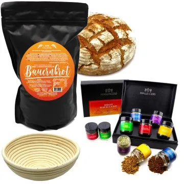Bauernbrot Komplett-Set - Brotbackmischung-Set, für Brot selber backen