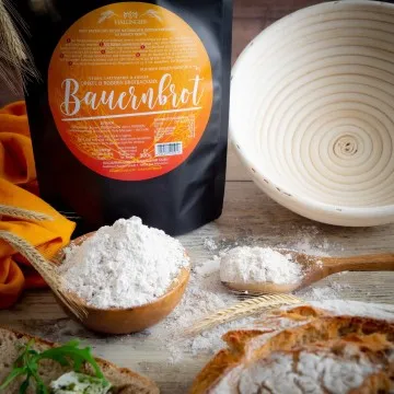 Bauernbrot mit Gärkorb - Brotbackmischung-Set, für Brot selber backen