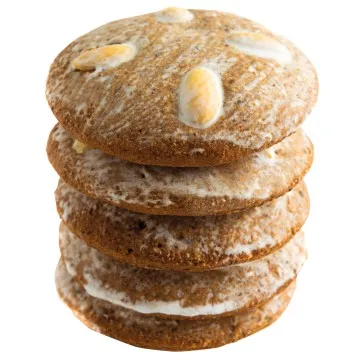 Weiß Glasiert - Elisen-Lebkuchen, handmade hoher Kernanteil