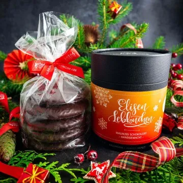 Walnuss Zartbitter XXL - Elisen-Lebkuchen, handmade hoher Kernanteil