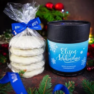 Weiße Schokolade XXL - Elisen-Lebkuchen, handmade hoher Kernanteil
