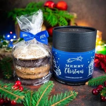 Merry Christmas XXL - Elisen-Lebkuchen, handmade hoher Kernanteil