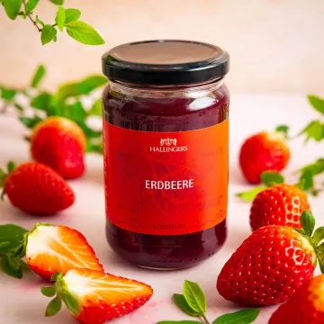Erdbeere - Konfitüre, handgerührt Kupferkessel