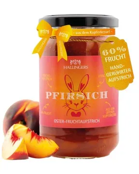 Oster Fruchtaufstrich (Pfirsich) - Fruchtaufstrich, handgerührt Kupferkessel
