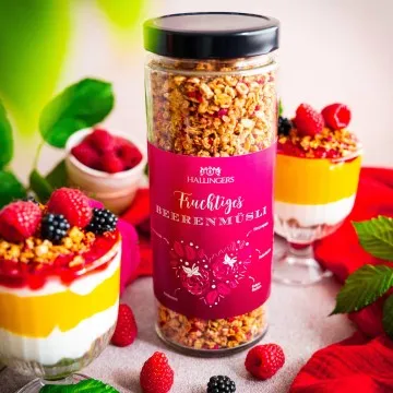 Fruchtiges Beeren Müsli - Gourmet-Müsli, frisch aus der Mühle