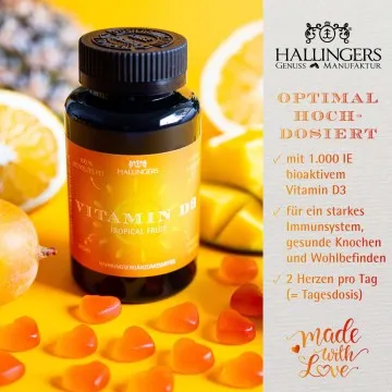 Vitamin D3 - Immunsystem Gummies, 60 vegane Vitaminherzen