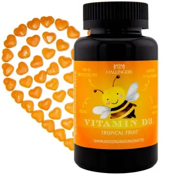 Vitamin D3, Biene - Immunsystem Gummies, 60 vegane Vitaminherzen