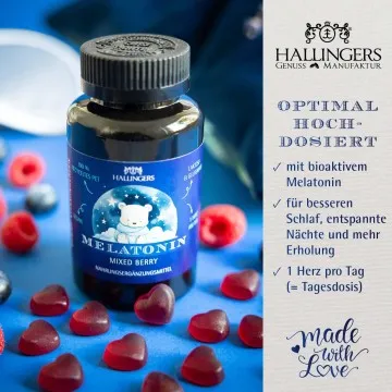 Melatonin, Eisbär - gut schlafen Gummies, 60 vegane Vitaminherzen