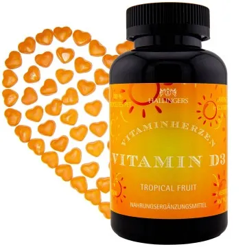 Vitamin D3 - Immunsystem Gummies, 120 vegane Vitaminherzen