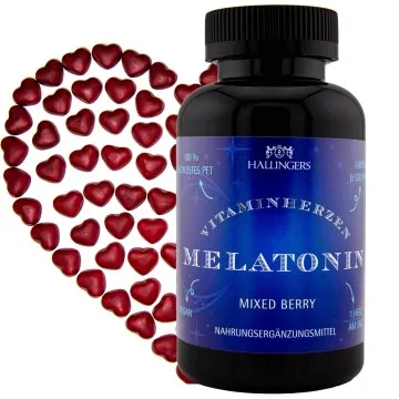 Melatonin - gut schlafen Gummies, 120 vegane Vitaminherzen