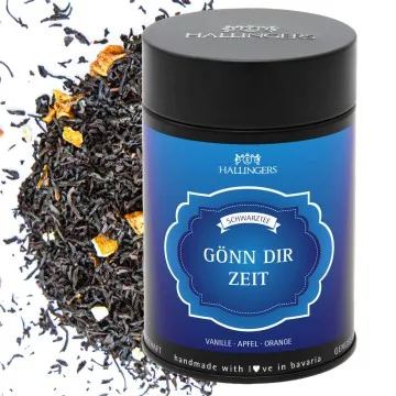 Gönn Dir Zeit (mit Orange, Haselnuss & Apfel) - Schwarzer Tee, loser Tee Geschenkdose