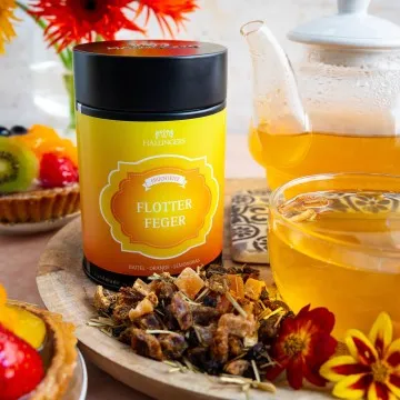 Flotter Feger (mit Dattel, Orange & Papaya) - Früchtetee, loser Tee Geschenkdose