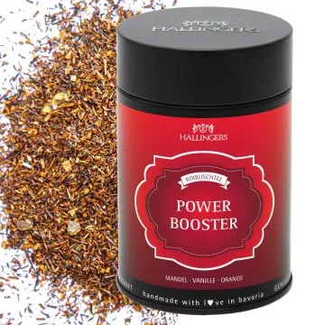 Power Booster (mit Orange, Zimt & Vanille) - Roibusch Tee, loser Tee Geschenkdose