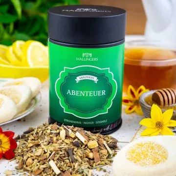 Abenteuer (mit Zitronengras, Ingwer & Süßholz) - Kräutertee, loser Tee Geschenkdose