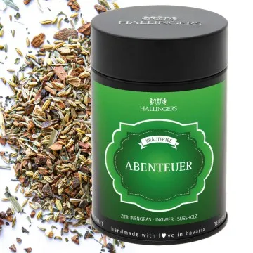 Abenteuer (mit Zitronengras, Ingwer & Süßholz) - Kräutertee, loser Tee Geschenkdose