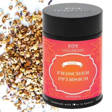 Frischer Pfirsich (mit Pfirsich, Hibiskus & Karotte) - Cold Tea, loser Tee Geschenkdose